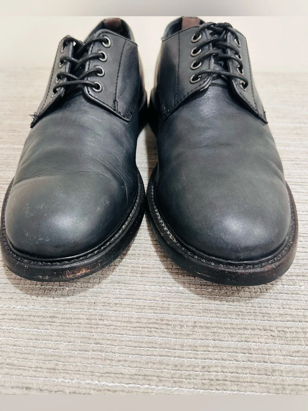 Frye Paul Oxford Men's Shoes Size 10 Dark Charcoal Gray Black Leather 3480271